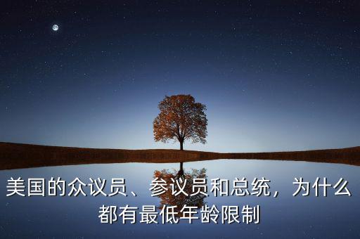 美國(guó)的眾議員、參議員和總統(tǒng)，為什么都有最低年齡限制