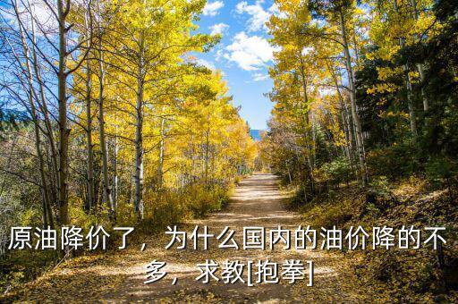 原油降價(jià)了，為什么國內(nèi)的油價(jià)降的不多，求教[抱拳]