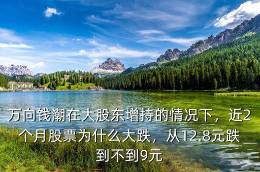 萬向錢潮在大股東增持的情況下，近2個月股票為什么大跌，從12.8元跌到不到9元