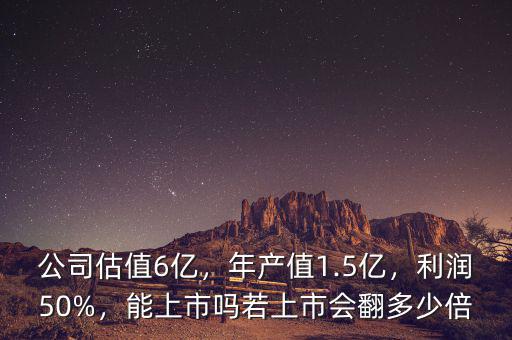 公司估值6億，年產(chǎn)值1.5億，利潤50%，能上市嗎若上市會(huì)翻多少倍