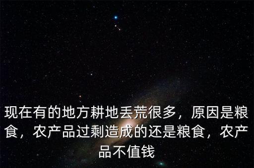現(xiàn)在有的地方耕地丟荒很多，原因是糧食，農(nóng)產(chǎn)品過(guò)剩造成的還是糧食，農(nóng)產(chǎn)品不值錢