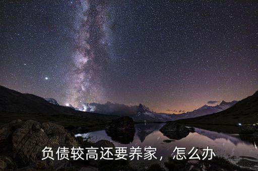 負(fù)債較高還要養(yǎng)家，怎么辦
