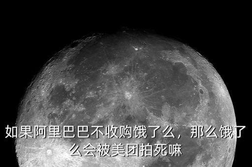 如果阿里巴巴不收購(gòu)餓了么，那么餓了么會(huì)被美團(tuán)拍死嘛