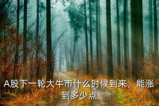 A股下一輪大牛市什么時(shí)候到來(lái)，能漲到多少點(diǎn)