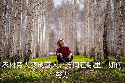農(nóng)村窮人變成富人，方向在哪里，如何努力