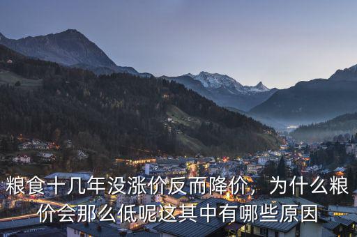 糧食十幾年沒漲價(jià)反而降價(jià)，為什么糧價(jià)會那么低呢這其中有哪些原因
