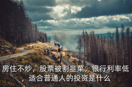 房住不炒，股票被割韭菜，銀行利率低，適合普通人的投資是什么