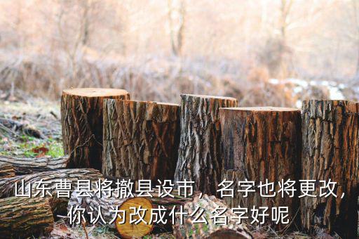 山東曹縣將撤縣設(shè)市，名字也將更改，你認(rèn)為改成什么名字好呢