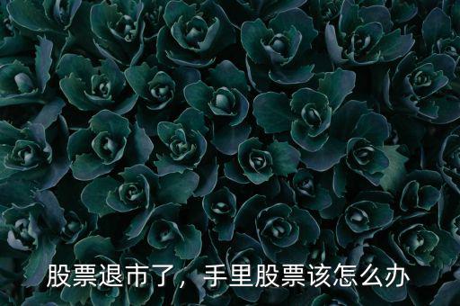 股票退市了，手里股票該怎么辦