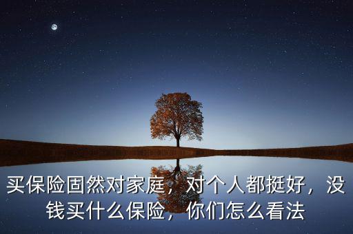 買保險(xiǎn)固然對家庭，對個(gè)人都挺好，沒錢買什么保險(xiǎn)，你們怎么看法