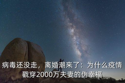 病毒還沒走，離婚潮來了：為什么疫情戳穿2000萬夫妻的偽幸福