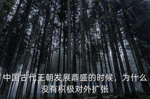 中國古代王朝發(fā)展鼎盛的時(shí)候，為什么沒有積極對外擴(kuò)張