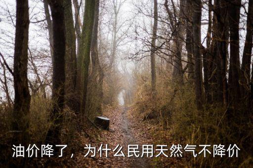 油價降了，為什么民用天然氣不降價