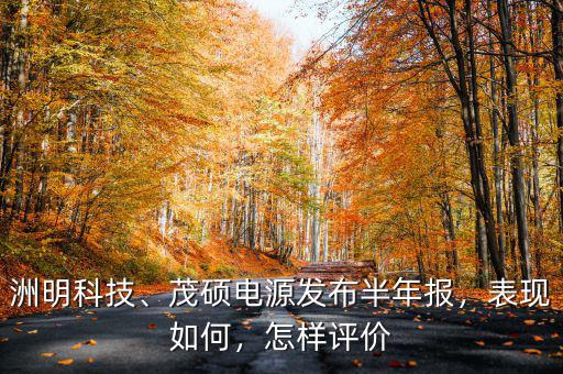 洲明科技、茂碩電源發(fā)布半年報，表現(xiàn)如何，怎樣評價
