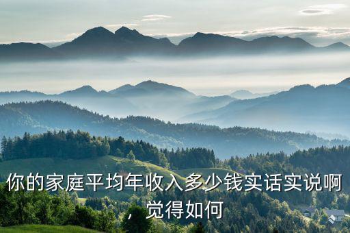 你的家庭平均年收入多少錢(qián)實(shí)話(huà)實(shí)說(shuō)啊，覺(jué)得如何