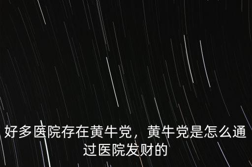 好多醫(yī)院存在黃牛黨，黃牛黨是怎么通過醫(yī)院發(fā)財(cái)?shù)? class=
