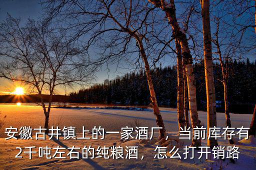 安徽古井鎮(zhèn)上的一家酒廠，當(dāng)前庫存有2千噸左右的純糧酒，怎么打開銷路