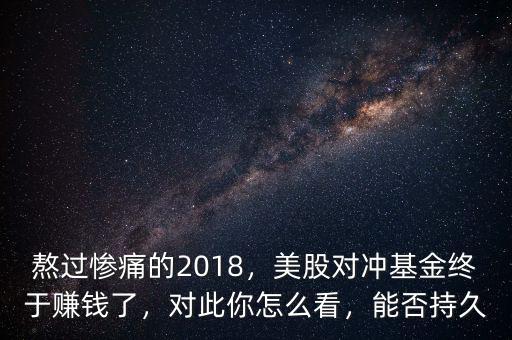 熬過慘痛的2018，美股對沖基金終于賺錢了，對此你怎么看，能否持久