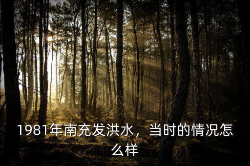 1981年南充發(fā)洪水，當(dāng)時的情況怎么樣