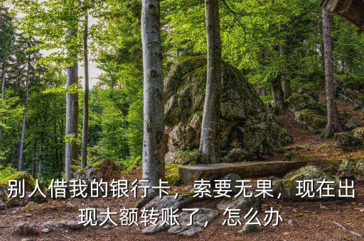 別人借我的銀行卡，索要無果，現(xiàn)在出現(xiàn)大額轉(zhuǎn)賬了，怎么辦