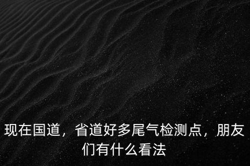 現(xiàn)在國道，省道好多尾氣檢測點，朋友們有什么看法
