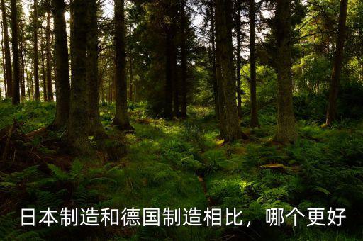 日本制造和德國制造相比，哪個更好