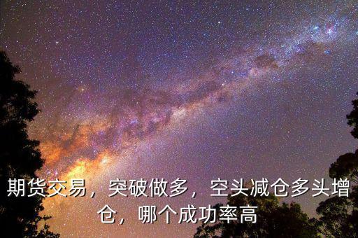 期貨交易，突破做多，空頭減倉(cāng)多頭增倉(cāng)，哪個(gè)成功率高