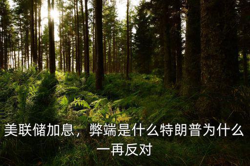 美聯(lián)儲加息，弊端是什么特朗普為什么一再反對