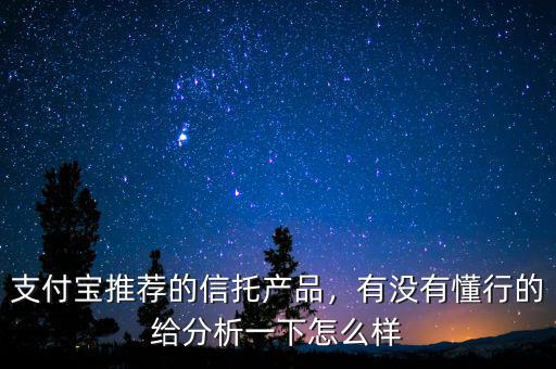 支付寶推薦的信托產(chǎn)品，有沒有懂行的給分析一下怎么樣