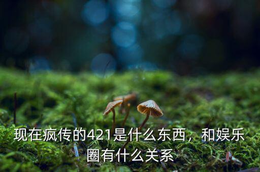 現(xiàn)在瘋傳的421是什么東西，和娛樂圈有什么關(guān)系