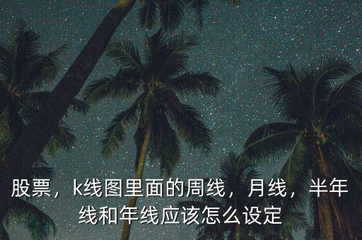 股票，k線圖里面的周線，月線，半年線和年線應該怎么設定