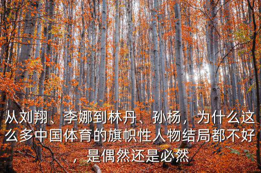 從劉翔、李娜到林丹、孫楊，為什么這么多中國(guó)體育的旗幟性人物結(jié)局都不好，是偶然還是必然
