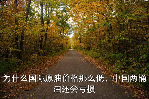 為什么國際原油價(jià)格那么低，中國兩桶油還會(huì)虧損