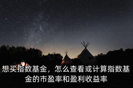想買指數(shù)基金，怎么查看或計算指數(shù)基金的市盈率和盈利收益率