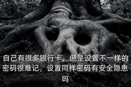 自己有很多銀行卡，但是設(shè)置不一樣的密碼很難記，設(shè)置同樣密碼有安全隱患嗎