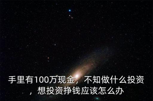 手里有100萬現(xiàn)金，不知做什么投資，想投資掙錢應(yīng)該怎么辦
