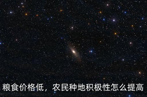 糧食價(jià)格低，農(nóng)民種地積極性怎么提高