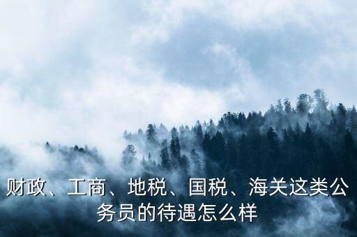 財政、工商、地稅、國稅、海關(guān)這類公務(wù)員的待遇怎么樣