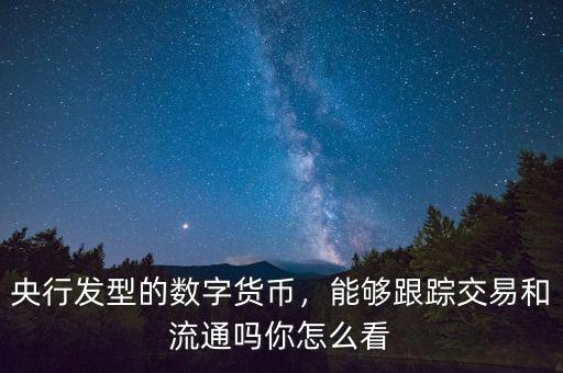 央行發(fā)型的數(shù)字貨幣，能夠跟蹤交易和流通嗎你怎么看