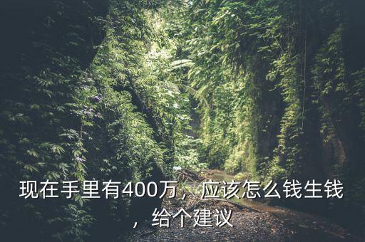 現(xiàn)在手里有400萬，應(yīng)該怎么錢生錢，給個(gè)建議