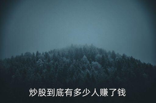2015炒股死了多少人,炒股到底有多少人賺了錢(qián)