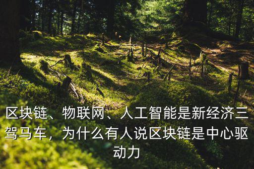 區(qū)塊鏈、物聯(lián)網(wǎng)、人工智能是新經(jīng)濟三駕馬車，為什么有人說區(qū)塊鏈是中心驅(qū)動力