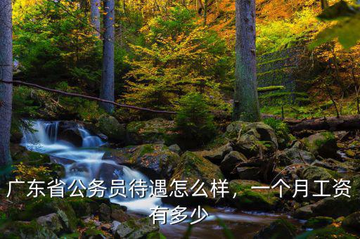 廣東省公務(wù)員待遇怎么樣，一個月工資有多少
