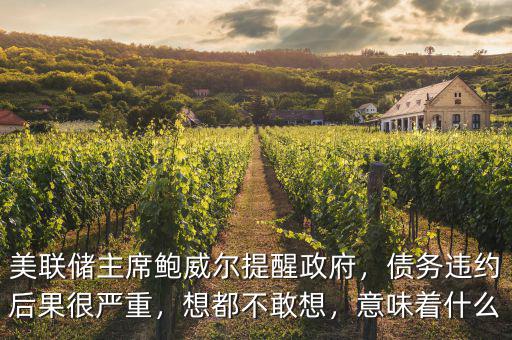 美聯(lián)儲(chǔ)主席鮑威爾提醒政府，債務(wù)違約后果很嚴(yán)重，想都不敢想，意味著什么