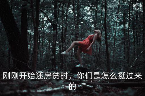 剛剛開始還房貸時，你們是怎么挺過來的