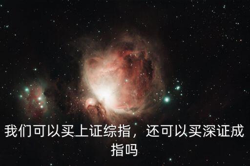 我們可以買上證綜指，還可以買深證成指嗎