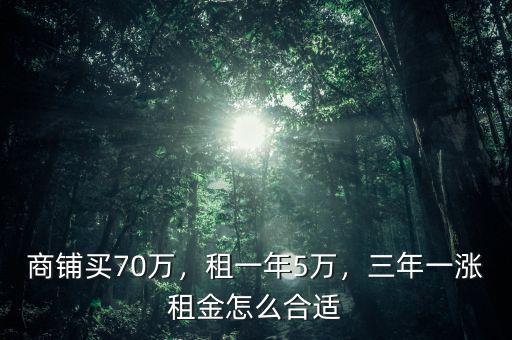 商鋪租金漲多少合適,三年一漲租金。怎么合適