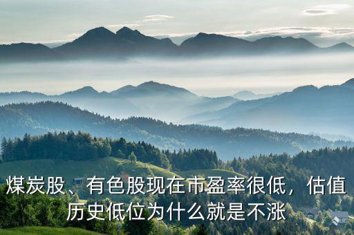 煤炭股、有色股現(xiàn)在市盈率很低，估值歷史低位為什么就是不漲