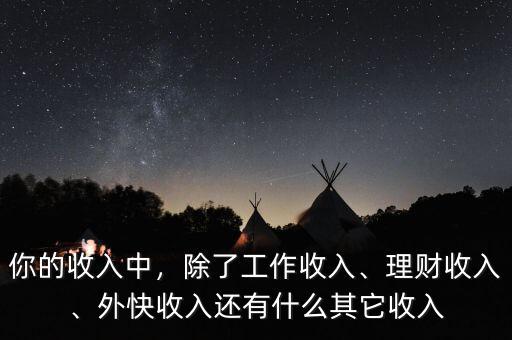 你的收入中，除了工作收入、理財收入、外快收入還有什么其它收入