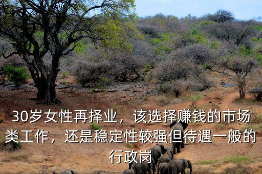 30歲女性再擇業(yè)，該選擇賺錢的市場類工作，還是穩(wěn)定性較強但待遇一般的行政崗